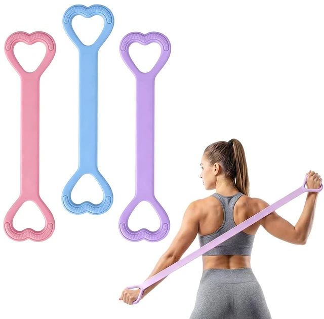 Main image of 3PCS Figure 8 Resistance Bands with Handles