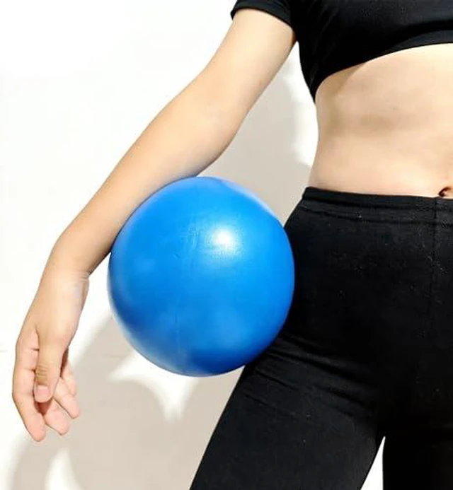 Alt view image 2 of 2 - 9 Inch Mini Exercise Ball - Portable Non-Slip Surface Yoga & Pilates Ball for Core Training, Fitness - Home & Office Use