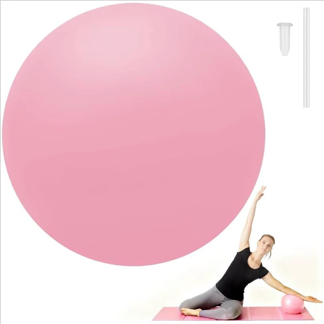 Alt view image 4 of 5 - Small Pilates Ball 9 Inch Small Exercise Ball Mini Workout Yoga Balls for Gym Yoga, Core Training, Fitness, Workout, Stability, Improves Balance