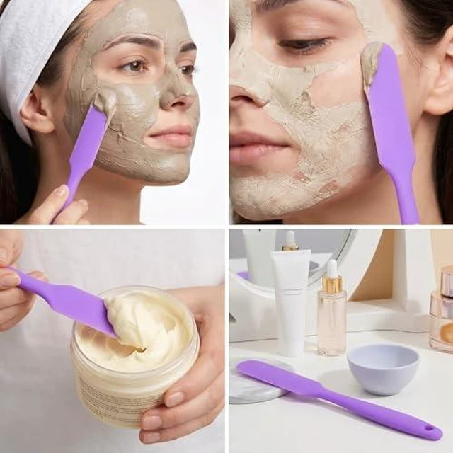 Alt view image 3 of 7 - Silicone Wax Spatula Non Stick Reusable Hair Removal Stick,Purple