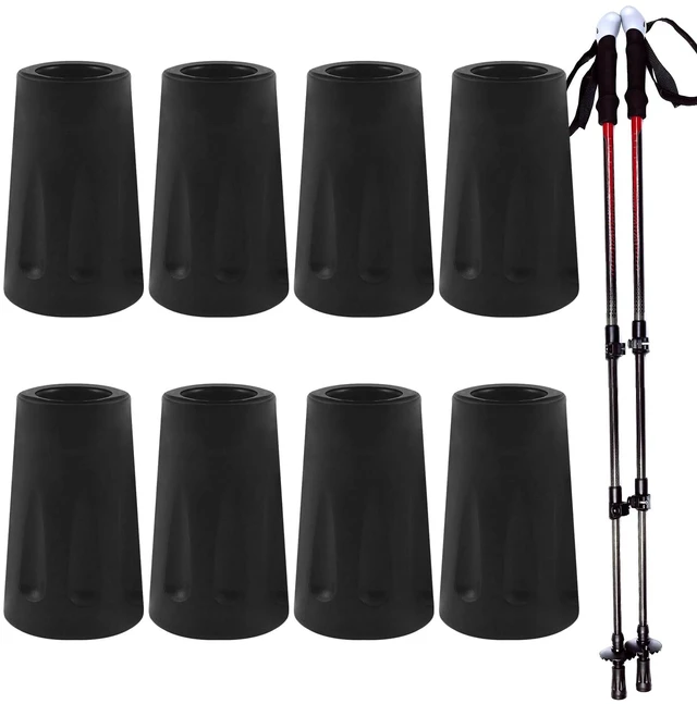 Main image of 8 Pcs Trekking Pole Tips Replacement Protectors,Rubber Tips for Walking Sticks Tips Accessories,Rubber feet Hiking Pole Tips,Fits Most Standard Hiking,Trekking,Walking Poles(Black).