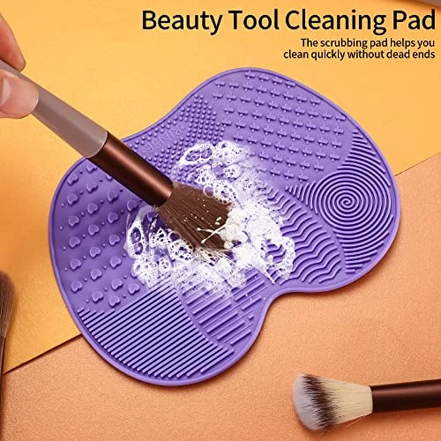 Alt view image 3 of 7 - 2 Pcs Silicone Make Up Brush Cleaning Mat, Makeup Brush Cleaner Mats