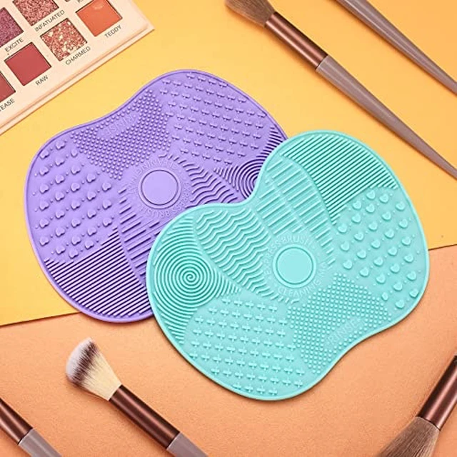 Alt view image 4 of 7 - 2 Pcs Silicone Make Up Brush Cleaning Mat, Makeup Brush Cleaner Mats