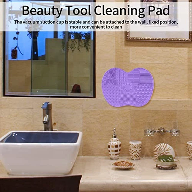 Alt view image 5 of 7 - 2 Pcs Silicone Make Up Brush Cleaning Mat, Makeup Brush Cleaner Mats