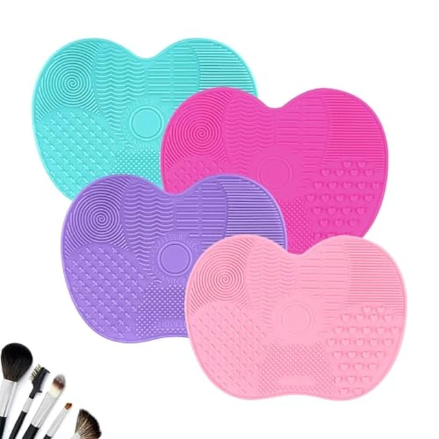 Alt view image 6 of 7 - 2 Pcs Silicone Make Up Brush Cleaning Mat, Makeup Brush Cleaner Mats