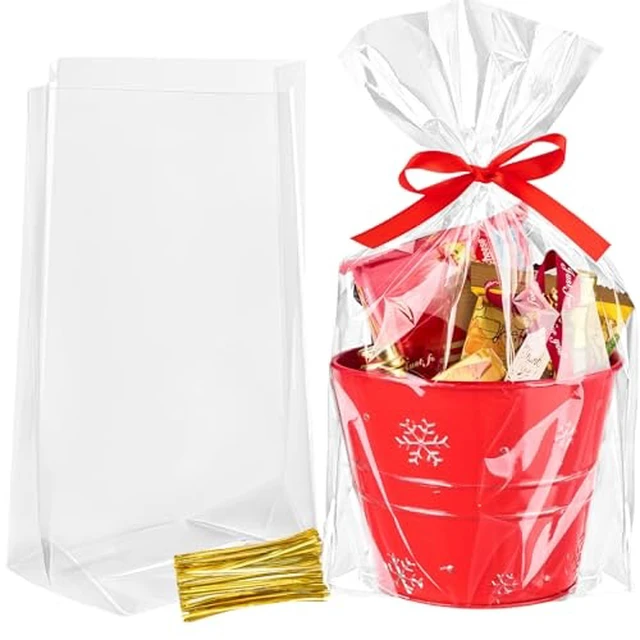 Alt view image 4 of 4 - Clear Cellophane Treat Bags, 6 x 9 x 2.4 Inch, 100 Pack