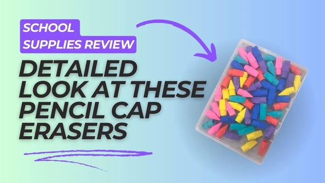 Alt view image 3 of 4 - 60 Pack Erasers for Pencils, Pencil Top Erasers Cap, 6 Colors