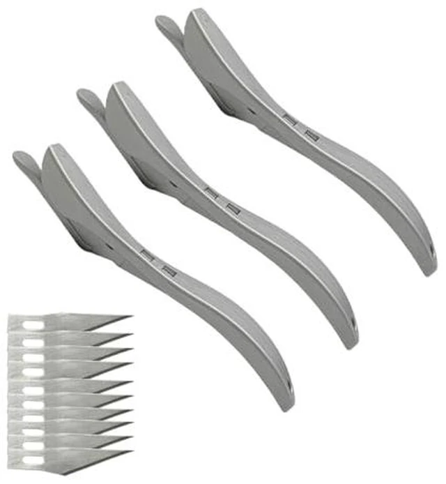 Alt view image 2 of 4 - 3PCS Car Wrapping Paper Cutter with 10 Replaceable Blades (Gray)