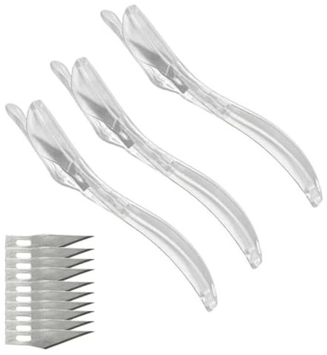 Alt view image 4 of 4 - 3PCS Car Wrapping Paper Cutter with 10 Replaceable Blades (Gray)