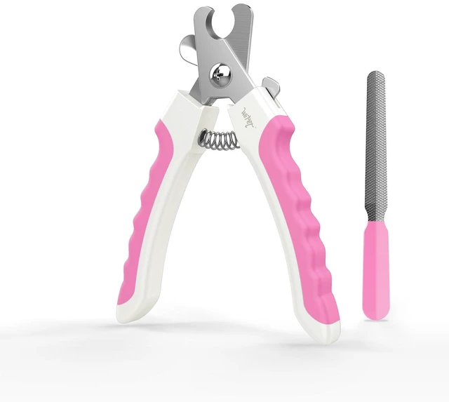 Main image of Dog Nail Clippers U10.1, Dog Nail Trimmer Large Breed with Quick Sensor, Razor Sharp Blade Professional Pet Nail Clipper with Safety Guard and Nail File, Rose Pink