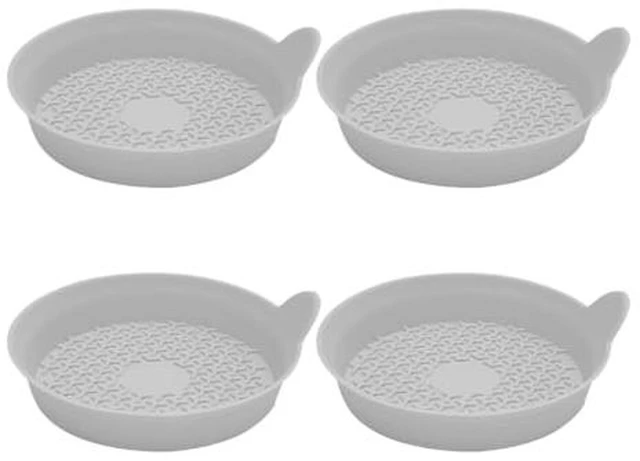 Alt view image 4 of 6 - 4PCS 2.75 Inch Deep Silicone Cup Holder Coasters, Black