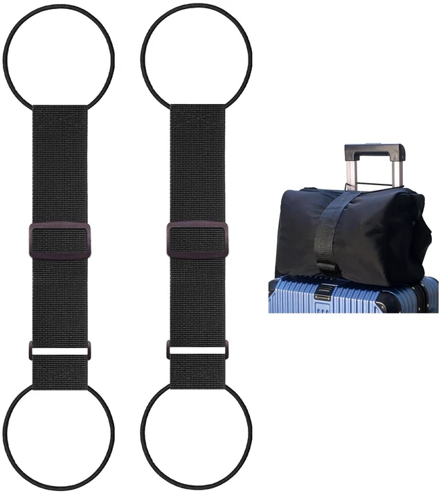 Main image of Straps for Suitcases Luggage Straps, 2-Piece Black