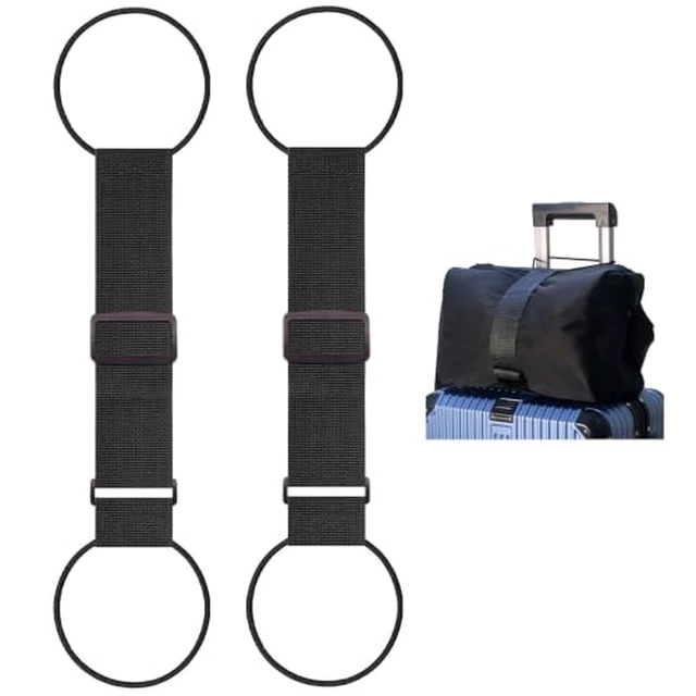 Alt view image 2 of 5 - Straps for Suitcases Luggage Straps, 2-Piece Black