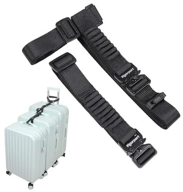 Alt view image 2 of 3 - Luggage Straps, Metal Luggage Connector Straps for Suitcases