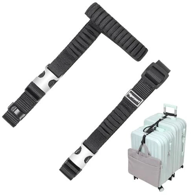 Alt view image 3 of 3 - Luggage Straps, Metal Luggage Connector Straps for Suitcases