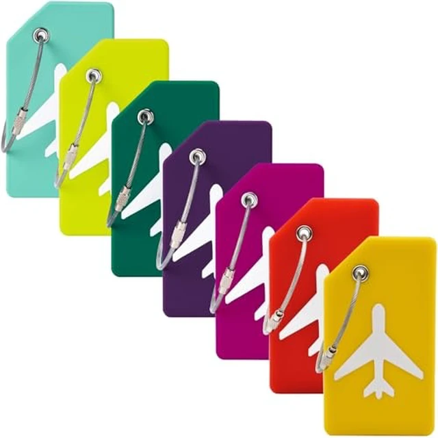 Alt view image 3 of 5 - 7 Pack Silicone Luggage Tags for Suitcases,TSA Approved Travel Tag,Colorful