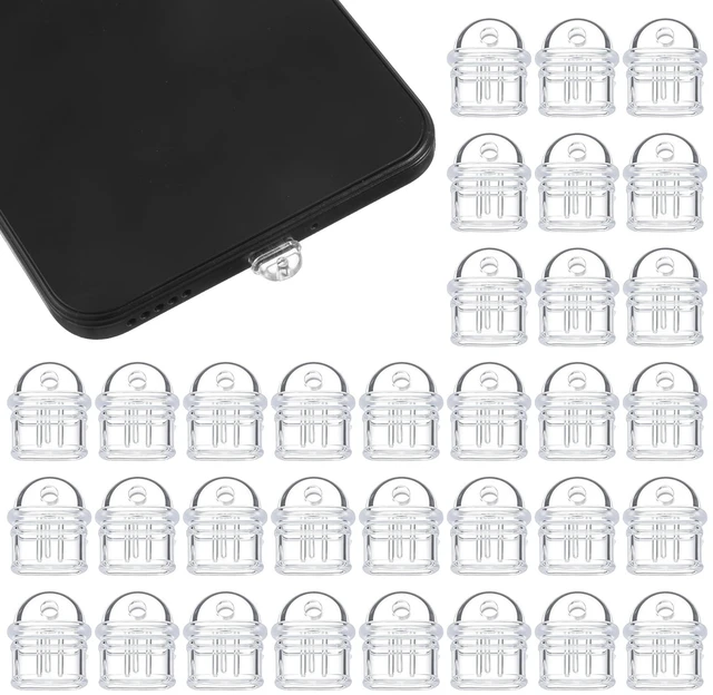 Main image of 80Pcs White Anti Dust Silicone Type C Charging Port
