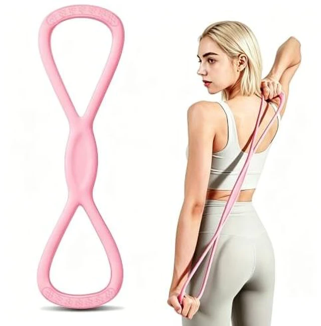 Alt view image 2 of 2 - Silicone Figure 8 Resistance Band for Shoulder Back Stretch