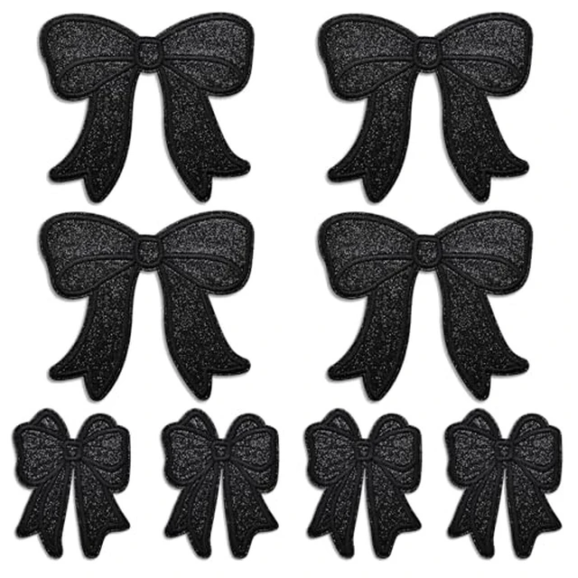 Alt view image 4 of 6 - 18pcs Mint Green Heart Iron On Patches, 6 Sizes Glitter Heart Embroidered Patch Cute Applique DIY Decorative Accessories for Clothes Backpacks Jackets Hats