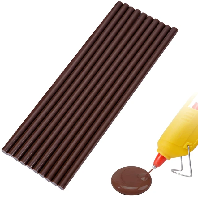 Main image of 10 Pieces Mini Hot Glue Gun Sticks 7mm x 200mm Hot Melt Glue Sticks for DIY Art Craft, Brown