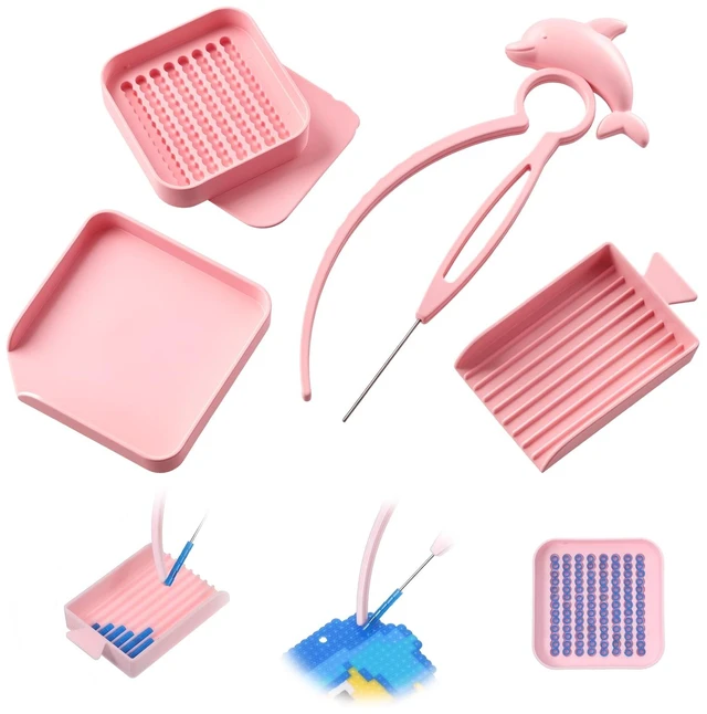 Main image of 5pcs Pink Fused Bead Picking Set,Efficient Sorting Tools