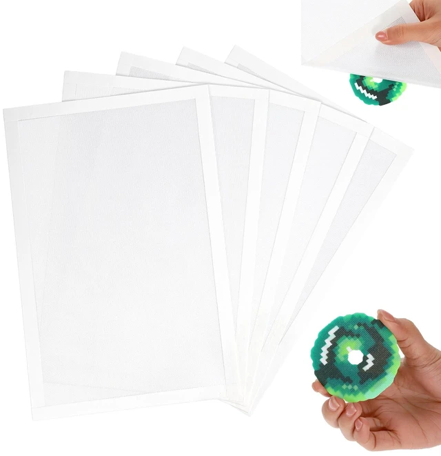 Main image of 5 Pcs Thick Texture Fuse Bead Iron Cloth Edge-Sealing Iron Cloth for Fuse Bead Craft, Easy to Use, Reusable (11.81" x 7.87", White)