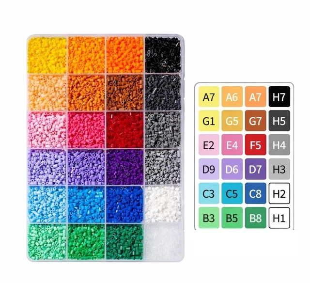 Main image of 7200+ Pcs 2.6mm Fuse Beads Kit for Adults, 300+ Mini Beads of Each Color