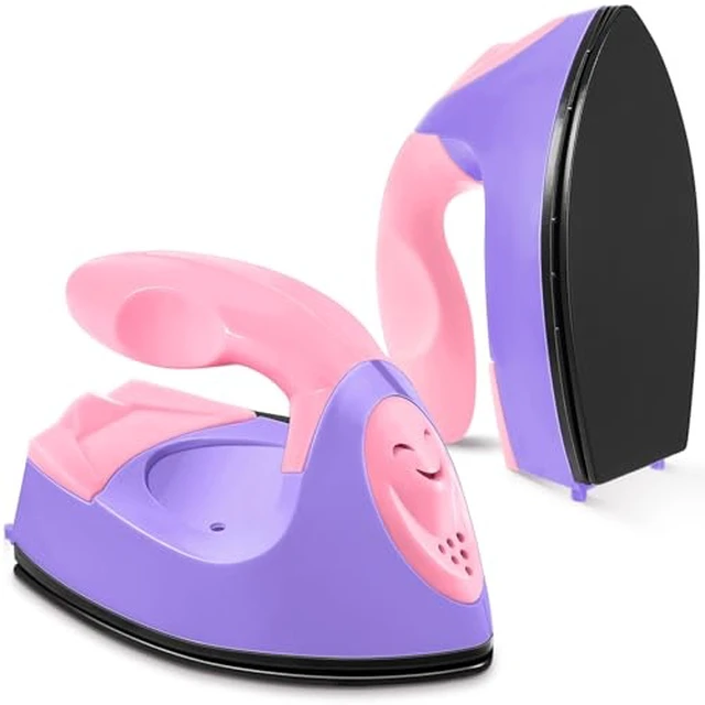Alt view image 6 of 6 - Honoson Mini Craft Iron with Charging Base Tiny,Light Purple