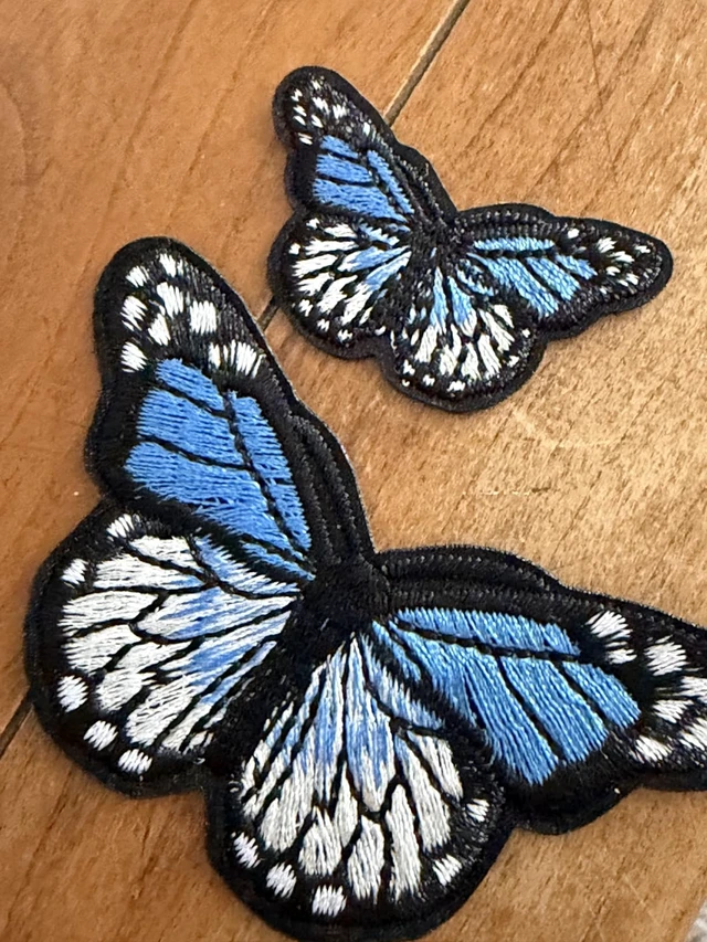 Alt view image 5 of 6 - 10 PCS Butterfly Iron On Patches, Ymapinc Green Embroidered Applique