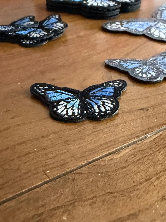 Alt view image 6 of 6 - 10 PCS Butterfly Iron On Patches, Ymapinc Green Embroidered Applique