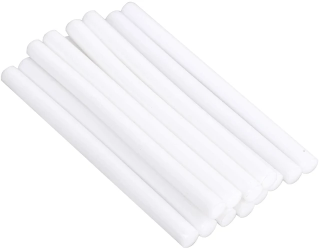 Main image of HUIHUIBAO 12 PCS Colored Hot Glue Sticks, Mini Hot Melt Adhesive Glue Stick for DIY Art Craft, 7 x 100mm, White