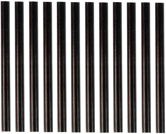 Main image of HUIHUIBAO 12 PCS Colored Hot Glue Sticks, Mini Hot Melt Adhesive Glue Stick for DIY Art Craft, 7 x 100mm, Black