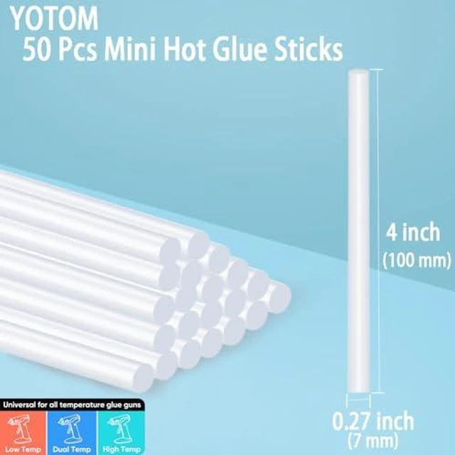 Alt view image 3 of 6 - 50 Pcs Hot Glue Sticks, 4" x 0.27" Mini Size Clear High Temp Glue Sticks for Crafting, DIY and Home Repair Needs