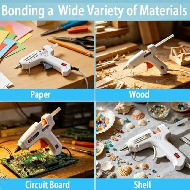 Alt view image 6 of 6 - 50 Pcs Hot Glue Sticks, 4" x 0.27" Mini Size Clear High Temp Glue Sticks for Crafting, DIY and Home Repair Needs