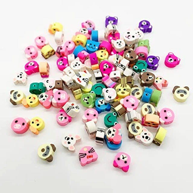 Alt view image 4 of 6 - 100 Pcs Halloween Polymer Clay Beads Heishi Spacer Beads Supplies for DIY Bracelet Earring Necklace Jewelry Making