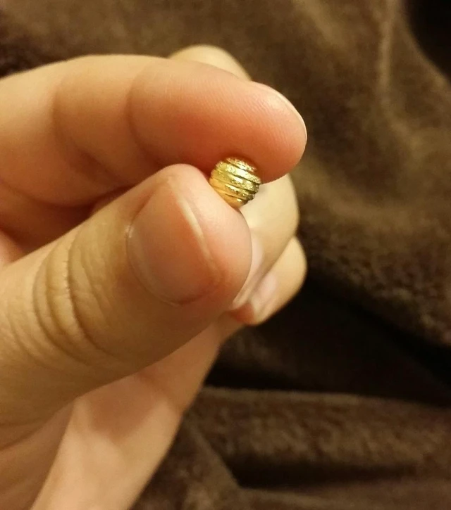 Alt view image 5 of 6 - 50pcs 8mm Gold Plated Round Metal Rondelle Spacer Beads Sparkle Stripe Beads for Jewelry Making