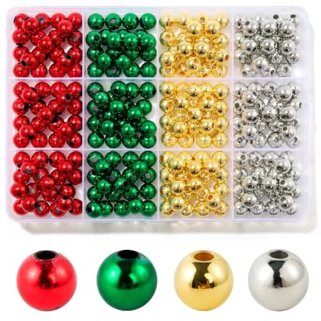 Alt view image 5 of 6 - 1100 Pcs Silver Beads,Smooth Round 3/4/6/8mm Silver Filled Beads for Bracelet Jewelry Making