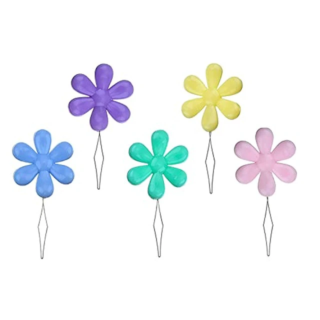 Alt view image 2 of 6 - Embroidery Needle Threader Tool 5pcs Plastic Flower Head Sewing Machine Needle Threader for Hand Sewing Cross Stitch Craft Knitting Quilting (5pcs, Mix Colors)