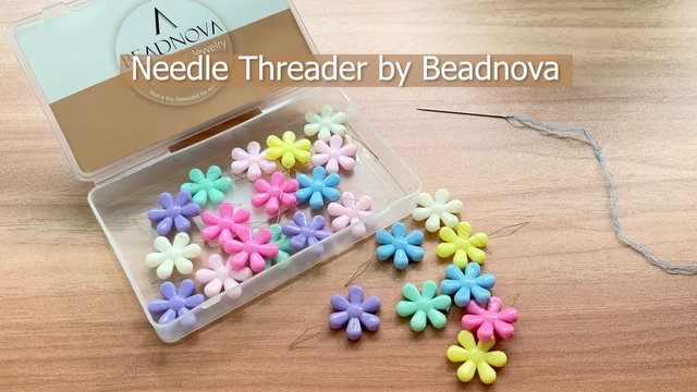 Alt view image 4 of 6 - Embroidery Needle Threader Tool 5pcs Plastic Flower Head Sewing Machine Needle Threader for Hand Sewing Cross Stitch Craft Knitting Quilting (5pcs, Mix Colors)