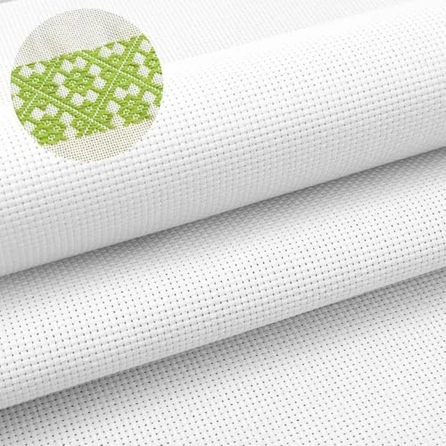 Alt view image 2 of 2 - Needlepoint Canvas, 18" x 12", 14 Mesh White Blank Cloth Needle Point Canvas Polyester Cotton Embroidery Blank Cloth Needlepoint Supplies for Knit Crochet Projects (2 Pack)