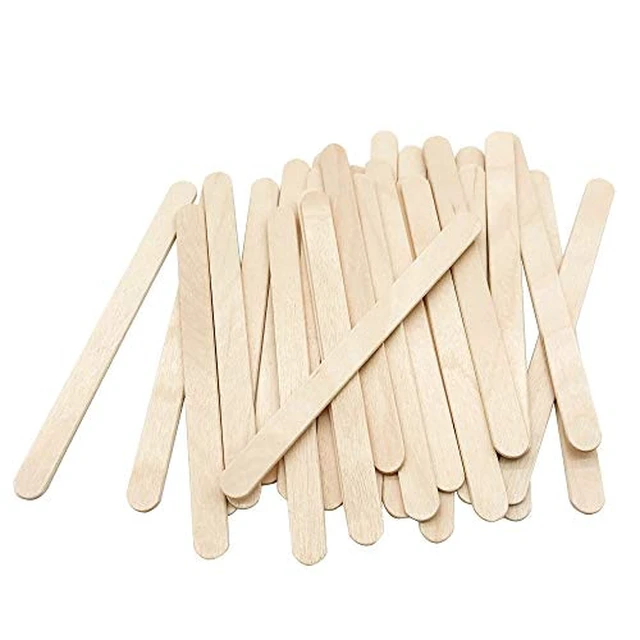 Alt view image 2 of 5 - 200 Pcs Craft Sticks Ice Cream Sticks Natural Wood Popsicle Craft Sticks 4.5 inch Length Treat Sticks Ice Pop Sticks for DIY Crafts