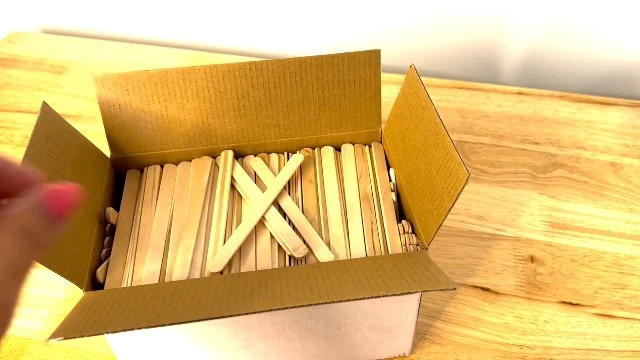 Alt view image 4 of 5 - 200 Pcs Craft Sticks Ice Cream Sticks Natural Wood Popsicle Craft Sticks 4.5 inch Length Treat Sticks Ice Pop Sticks for DIY Crafts