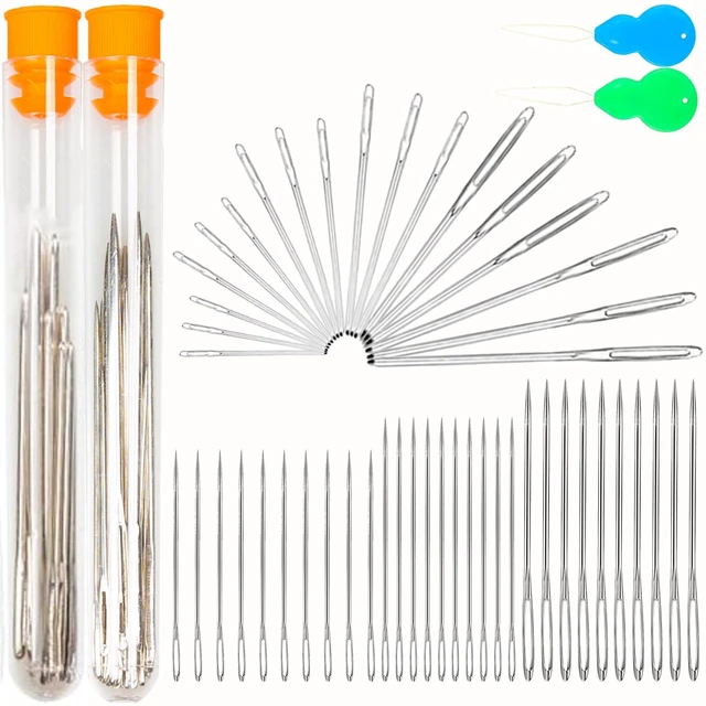 Main image of 36pcs Large-Eye Blunt Needles and Sewing Needles Set, Yarn Tapestry Needle with Needle Threaders for Sewing Crochet Knitting Embroidery