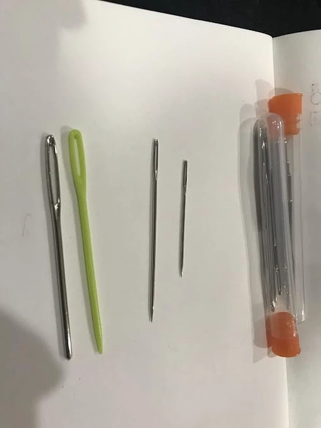 Alt view image 5 of 6 - 36pcs Large-Eye Blunt Needles and Sewing Needles Set, Yarn Tapestry Needle with Needle Threaders for Sewing Crochet Knitting Embroidery