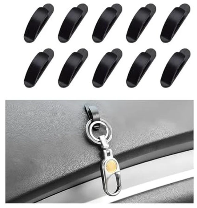 Alt view image 2 of 4 - 10 PCS Car Sticky Hooks, Multifunctional Vehicle Adhesive Hooks, Hanging Auto Storage Hooks for Key USB Cable Earphone Cable, Universal Interior Decor Car Accessories (10 PCS)