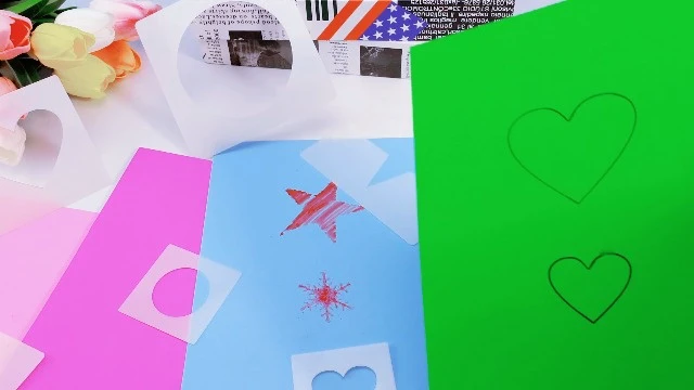 Alt view image 3 of 4 - Stencil, 8 Pcs Different Size Star Stencils, Stars Template Stencil, Large Stencil for Spray Painting, Painting Template for Fabric Walls Arts Paper