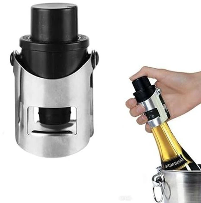 Alt view image 2 of 2 - Champagne Stoppers,Wine Stoppers for Wine Bottles,One-Push Wine Corks