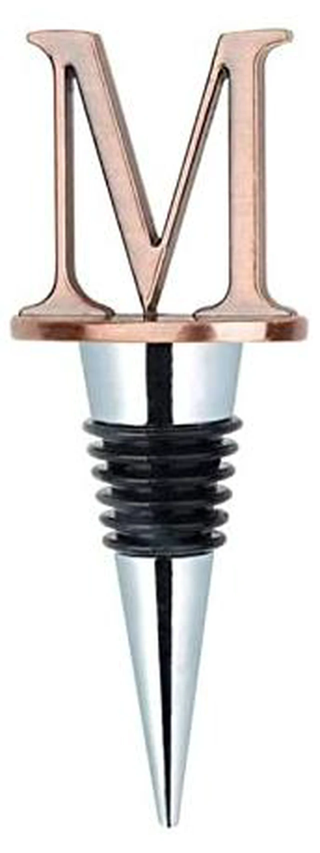 Alt view image 2 of 2 - Initial Letter Wine Bottle Stopper, Reusable Silicone Wine and Beverage Bottle Stopper, Champagne Cork Saver Sealer Plugfor Women Men, Creative Gift for Kitchen Bar Wedding Decor (SIZE:M)