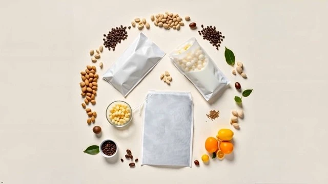 Alt view image 3 of 3 - White Nut Milk Bag Reusable Cheesecloth Bags For Straining Almond Soy Milk Strainer For Cold Brew Coffee Tea Beer Juice Fine Nylon Mesh Cheese Cloth Food Strainers