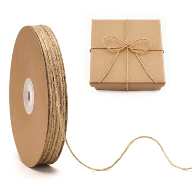Alt view image 2 of 5 - 2MM Jute Twine - 328Ft Natural Brown Jute String, 3-Ply Thin String for Gardening, Craft Twine for DIY Crafts, Gift Wrapping, Crochet Kitting, Macrame Decor